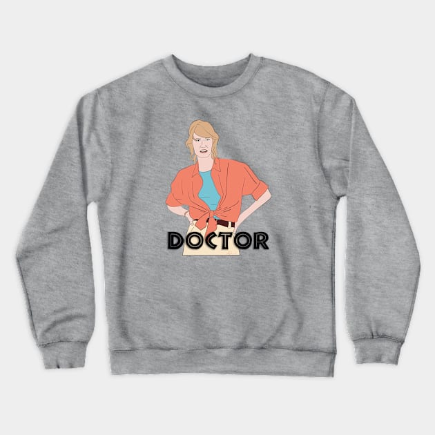 Jurassic Doctor Crewneck Sweatshirt by thecompassrose